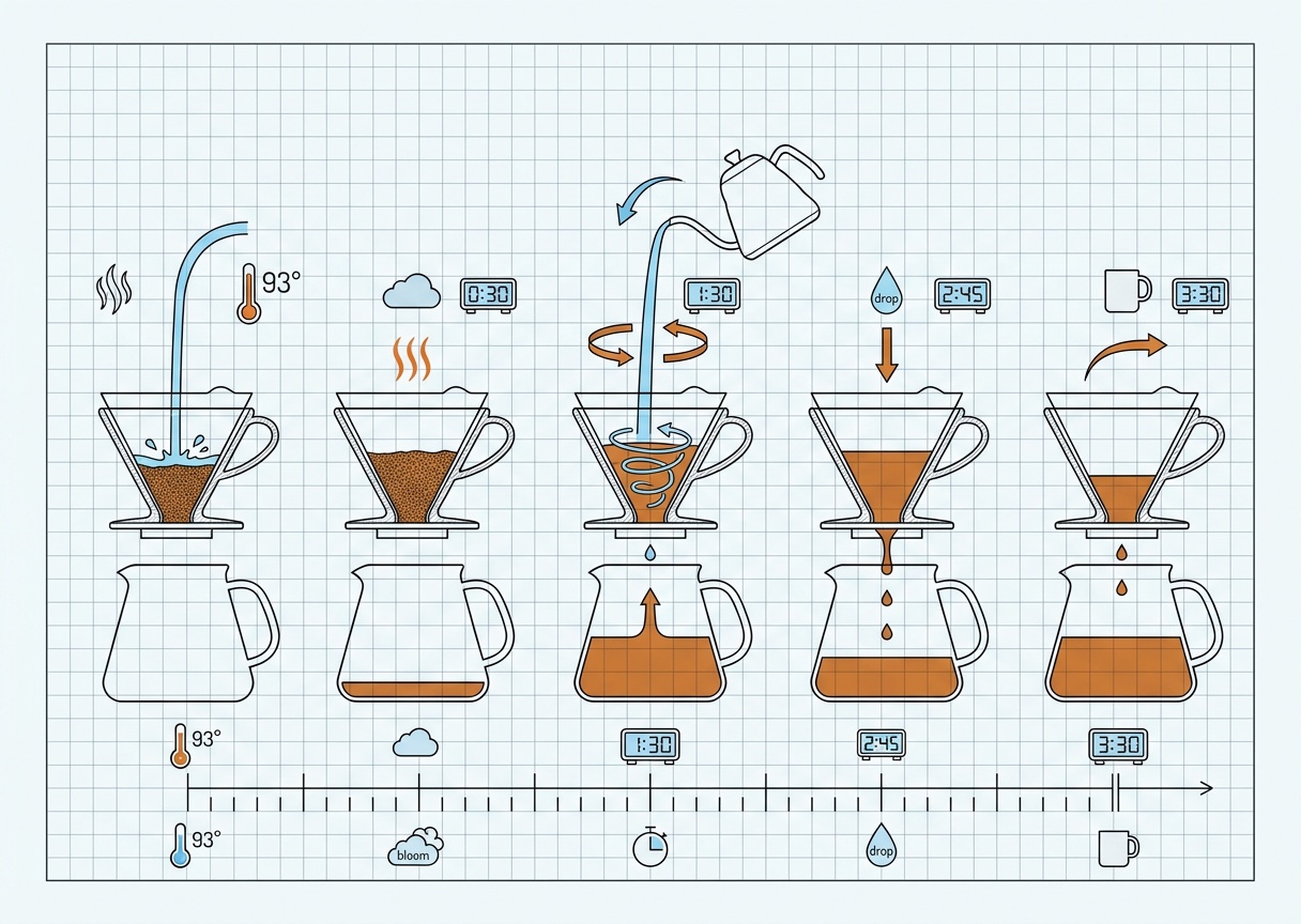 V60 Brewing Schematic